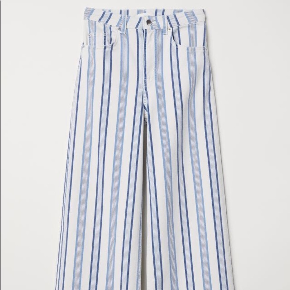 H&M Striped Twill Jeans